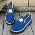 thumbnail image 5 of Dakaela Womens Loafer Shoes Platform Chunky Penny Loafers Lug Sole Slip on Work Office Business Casual Dress Shoes Blue 6.5, 5 of 8