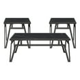 thumbnail image 1 of Howie 3pc Coffee and End Table Set- Black Sintered Stone- Bronze, 1 of 6