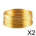 thumbnail image 1 of 2x50 Bucles Alambre De Joyería Alambre De Memoria Para Fabricación De Joyería DIY Para Pulsera Brazalete Oro, 1 of 10