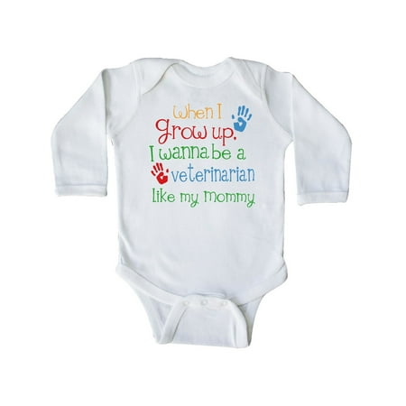 

Inktastic Veterinarian like Mommy Gift Baby Boy or Baby Girl Long Sleeve Bodysuit