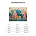 thumbnail image 5 of Rateoe Cute Animal Party Pattern Flannel Throw Blanket, Ultra-soft Blanket for Bed, Couch, Car, Hypoallergenic Anti-pilling blanket-80"x60"(Horizontal), 5 of 6