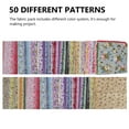 thumbnail image 6 of 8x8/4x4in Quilting Fabric Squares Sheets, 100/50pcs Cotton Printed Craft Fabric Bundle Patchwork Pre-Cut Quilt Squares for DIY Sewing Scrapbooking, Polka Dots, Bohemian Flowers, Stripe Pattern, 6 of 8