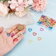 thumbnail image 2 of 72Pcs 6 Colors Heart Metal Stitch Markers Safety Pins Mixed Color Charms Crochet Baking Paint Iron Pendant Clothing Tag Knitting Stitch Markers, 2 of 8