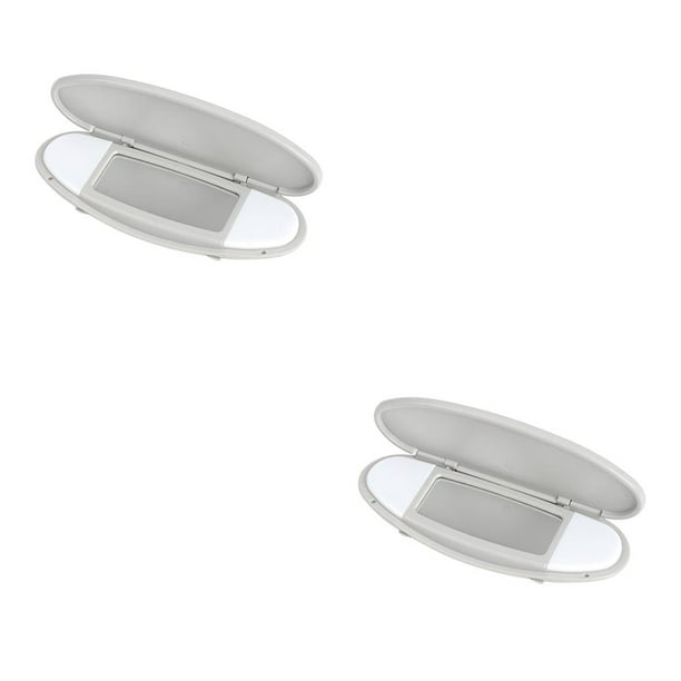 Scienceny Sun Visor Mirror Frame Cover Plate R60 for R56 2007-2014 MINI R55 Gris 2piezas