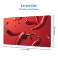 thumbnail image 2 of Kdxio Floating Red Chili Peppers Print Large Gaming Mouse Pad,Non-Slip Base,Water Resist Keyboard Pad for Gamer,Office & Home,29.5 x 15.8 in, 2 of 6