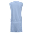 thumbnail image 6 of Maqroz Women 2 Piece Outfits Sets Summer Solid Crew Neck Sleeveless Tank Top and Skort Set with Built In Shorts Vacation Office Light Blue XL, 6 of 9