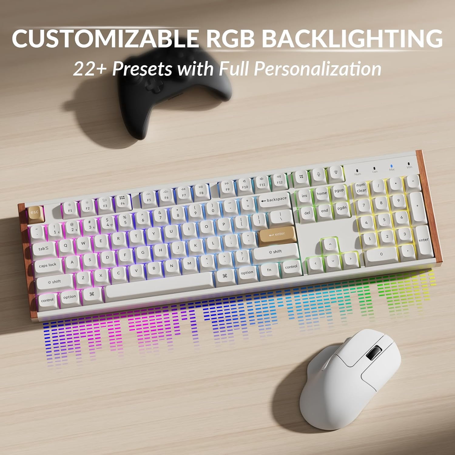 Keychron K10 HE 100% TKL Wireless RGB Hall Effect Magnetic Switch Keyboard, Rapid Trigger, QMK, 2.4G/BT