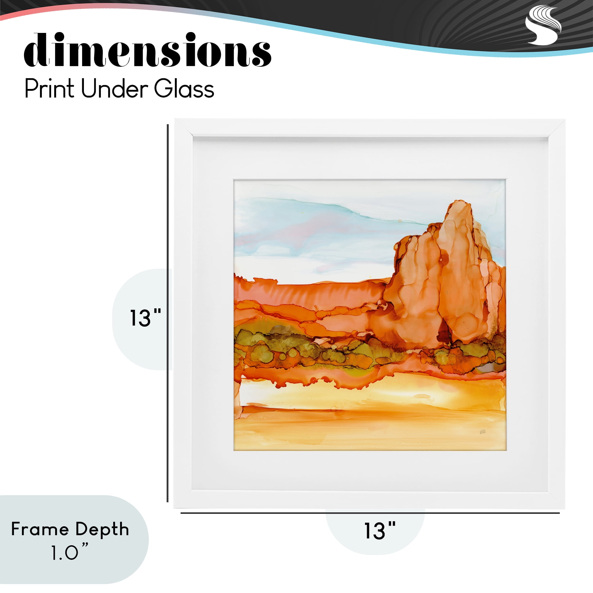 Stupell Industries Earthy Desertscape Illusion White Framed Print Under Glass, design by Chris Paschke