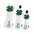 thumbnail image 2 of Siruishop 3Pcs Golf cover Golf Head Cover Golf Cue Protect Case Scratchproof Golf White, 2 of 8