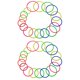 thumbnail image 1 of 42 piezas de anillos de plástico para lanzar, juego de lanzamiento de anillos para niños para carnaval, jardín, patio, juegos al aire libre (color aleatorio), 1 of 6