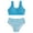 Blue, variant on Girl Sport High Waist Bikini Set Suits Thin Straps Bathing Suits Polyester Pink (11-13T)