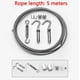 thumbnail image 2 of Kit de colgador de cuerda de acero inoxidable de metros, cuerda de cable de acero inoxidable, tendedero para exteriores, cable de acero para exteriores, para cuerda de tienda, tendedero TUNC Sencillez, 2 of 5