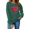 thumbnail image 6 of Women's Fashionable Casual Fun Santa Head Printed Round Neck Top Hoodless Sweatshirt, 6 of 6