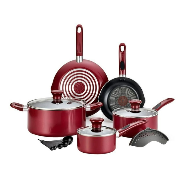 Batería de Cocina T-Fal 14 piezas Excite Roja