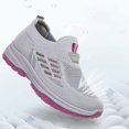 thumbnail image 6 of YOUYEDIAN Orthopedic Shoes for Women Breathable Walking Sneakers Slip on Trainers Ladies Comfortable Casual Athletic Shoe Thick Bottom (Gray, 8.5 Wide), 6 of 9