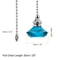 thumbnail image 2 of Unique Bargains Ceiling Fan Pull Chain Decorative Crystal Chain Extension Diamond Pendant Light Blue, 2 of 6