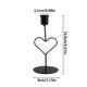thumbnail image 3 of Candelabro vintage en forma de corazón | Decoración romántica para cenas a la luz de las velas | Candelabro de hierro negro o dorado para decorar el hogar, 3 of 6