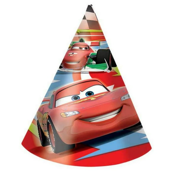 Cars Lightning McQueen Chapeaux de Fête (Lot de 6)