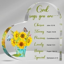 Acrylic Christian Gifts for Women Inspirational Gifts with Bible Verse Prayers Religious Gifts Scripture Gifts Friends Mom Valentines Birthday Gifts (Square Style)