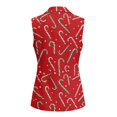 thumbnail image 3 of Uorisanigo Candy Cane Print Women's Jacket Vest Open Front Women's Suit Vest with Pockets V Neck Blazers Suit Vests Top Dressy Size S, 3 of 7