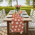 thumbnail image 4 of Fall Maple Leaf 70 Inch Table Runner, Vintage Red Orange Beige Autumn Leaves Farmhouse Dresser Scarf Cotton & Linen Tablerunner for Dining/Kitchen Island/Holiday Party Décor 13" x 70", 4 of 9