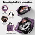 thumbnail image 3 of HOTEEL 3 Piece Carry on Luggage Set with Backpack & Toiletry Bag,PC+ABS Durable Suitcase with Built-in TSA Lock&Spinner Wheels for Business Travel Vacation(Purple), 3 of 9
