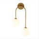 thumbnail image 1 of Lámpara de Pared Decorativa con Globo de Vidrio de 2 Luces CA 90-240, Luz de Tocador para Dormitorio, Sala de Estar, Comedor, Luz, 1 of 5