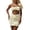 White, variant on Women's Elegant Rose-Print Strapless Solid-Color Separate Bikini Three-Piece Resort Beach Swimsuit