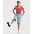 thumbnail image 4 of Hanes Women's French Terry Bermuda Shorts, 11" Light Steel M, 4 of 10
