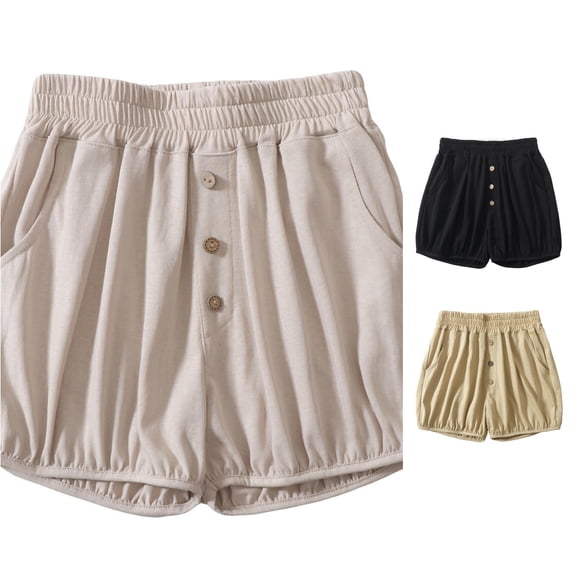 Shachafan Girls And Boys Elastic Waist Puff Shorts Summer Toddler Kids Soft Breathable Casual Playful Ruffle Loose Fit Knicker Undershorts Pant Fall Baby Girl Outfits