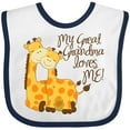 thumbnail image 3 of Inktastic My Great Grandma Loves Me Boys or Girls Baby Bib, 3 of 4