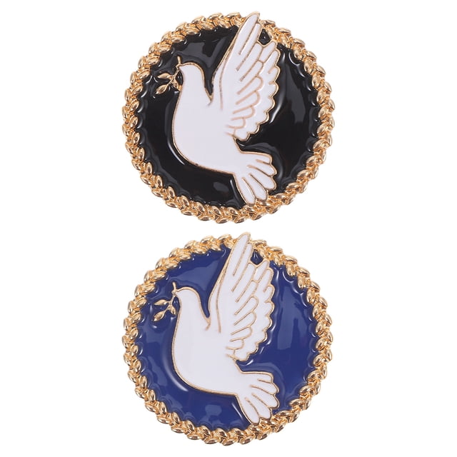 2 broches de paloma de la paz, alfileres de solapa, broches clásicos, insignias para ropa, broches, joyería