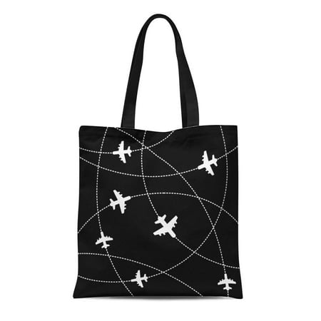 Croc Carriers Airline - ASHLEIGH Canvas Tote Bag Aircraft Airplanes Trajectory Airline Avia Aviation Cargo Carrier Commercial Reusable Shoulder Grocery Shopping Bags Handbag