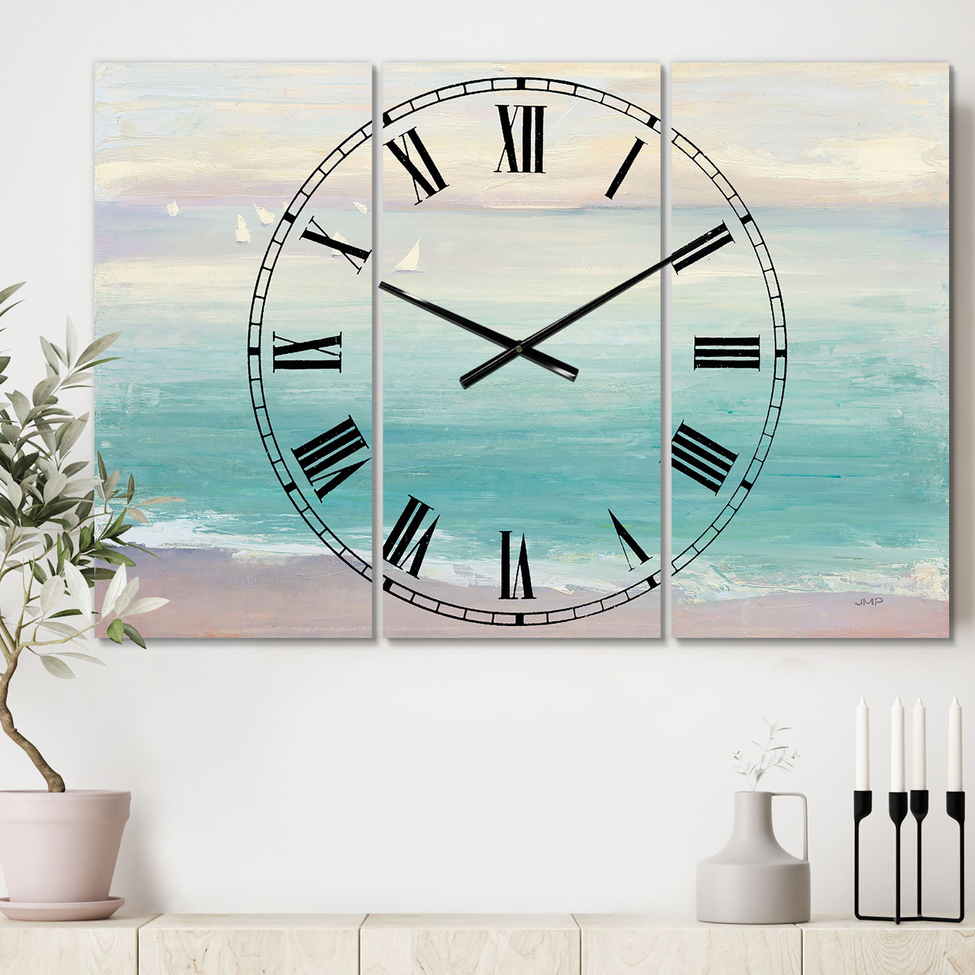 Designart 'From the Shore' Traditional wall clock