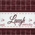 thumbnail image 3 of Traditonal Elegance Live, Love, Laugh Window Curtain Valance - 58x14 - Burgundy, 3 of 3