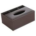 thumbnail image 1 of Caja de pañuelos rectangular de cuero PU, soporte para caja de pañuelos multifuncional, caja de Control remoto, 1 of 5