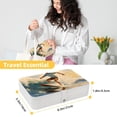 thumbnail image 5 of Surfing Jewelry Boxes PU Leather Necklace Holder Travel Organizer with Removable Compartment Portable, 5 of 6