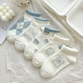 thumbnail image 2 of Calcetines de mujer Angel Blue Calcetines de moda para todo tipo de ocasiones Primavera y verano Calcetines finos para estudiantes Lindos calcetines cortos de boca baja con dibujos animados, 2 of 5