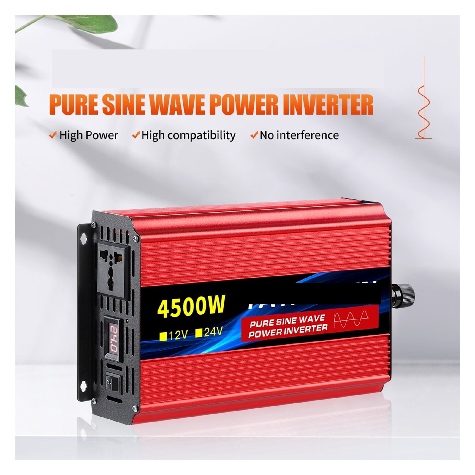 Pure Sine Wave Inverter 12V 24V To 220 1600W 2500W 3500W 4000W DC To AC Voltage Converter 12 220 Mini Car Power Supply ,Portable Design