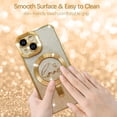 thumbnail image 5 of Magnetic Case Designed for iPhone 14 Plus Glitter Case Luxury Plating Love Heart Compatible with MagSafe Clear Case with Camera Protector Protection Shockproof Cover for Women Girls-Gold, 5 of 12