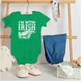 thumbnail image 3 of St Patricks Day I'm With Irish Romper Boys or Girls Infant Baby Brisco Brands 12M, 3 of 6