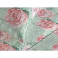 thumbnail image 3 of Ambesonne Vintage Quilted Coverlet 3 Pcs, English Garden Retro Art, Queen Size, Pale Almond Green and Pink, 3 of 4