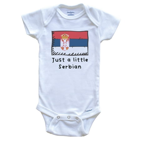 

Just A Little Serbian Funny Cute Serbia Flag Baby Bodysuit