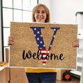 AuroraX Funny Welcome Matt Outdoor Front Door 4th of July Holiday Front ...