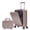 Champagne, variant on 2 Pcs Carry On Luggage Set, 20in Front Opening ABS Hard Shell Suitcase with 14in Cosmetic Case, 360° Silent Spinner Wheels Lockable Travel Luggage for Back to School Student Vacation