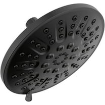 Delta Faucet 75617BL Matte Black, 4-Setting, 3.81-in, 1.75 GPM, Round High Pressure Fixed Showerhead
