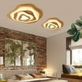 thumbnail image 3 of UEEYAC Japanese Art Design Wooden Ceiling Lamp Living Room Chandelier, 3 of 17