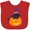 Red, variant on Inktastic Halloween Cat, Black Cat, Witch Hat, Pumpkin Boys or Girls Baby Bib