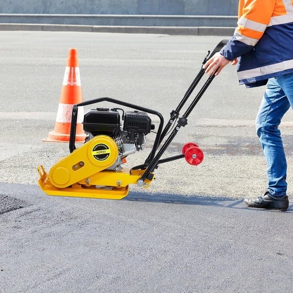 Bingirl 7HP Plate Compactor 212CC Gas Engine Jump Jack Compactor 4200 Lb Compacting Force 5600 VPM Pavement 22.1x15.9 Inch Plate Compactor for Sidewalks/Asphalt/Pavers/Landscaping