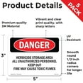 thumbnail image 2 of Herbicide Storage Area OSHA Danger Vinyl Decal Label 5 Inch x 3.5 Inch - 5 Pack, 2 of 6